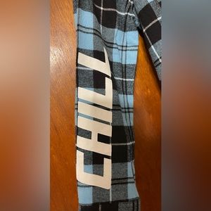 Graphic Screenprinted Flannel Crazy 8 Size Small CHILL